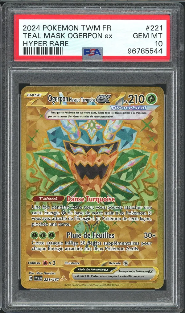 PSA 10 Ogerpon Masque Turquoise Ex