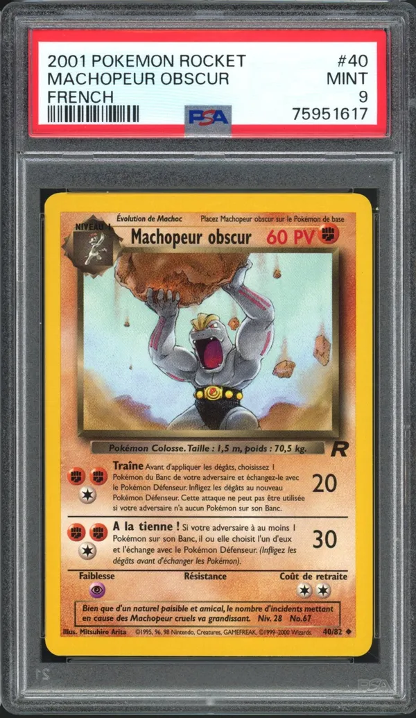 PSA 9 Machopeur Obscur