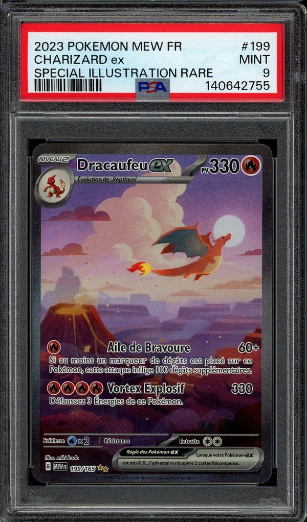 PSA 9 Dracaufeu Ex