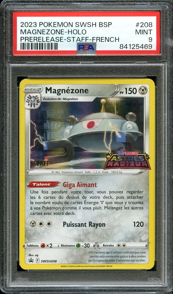PSA 9 Magnézone Prerelease Staff