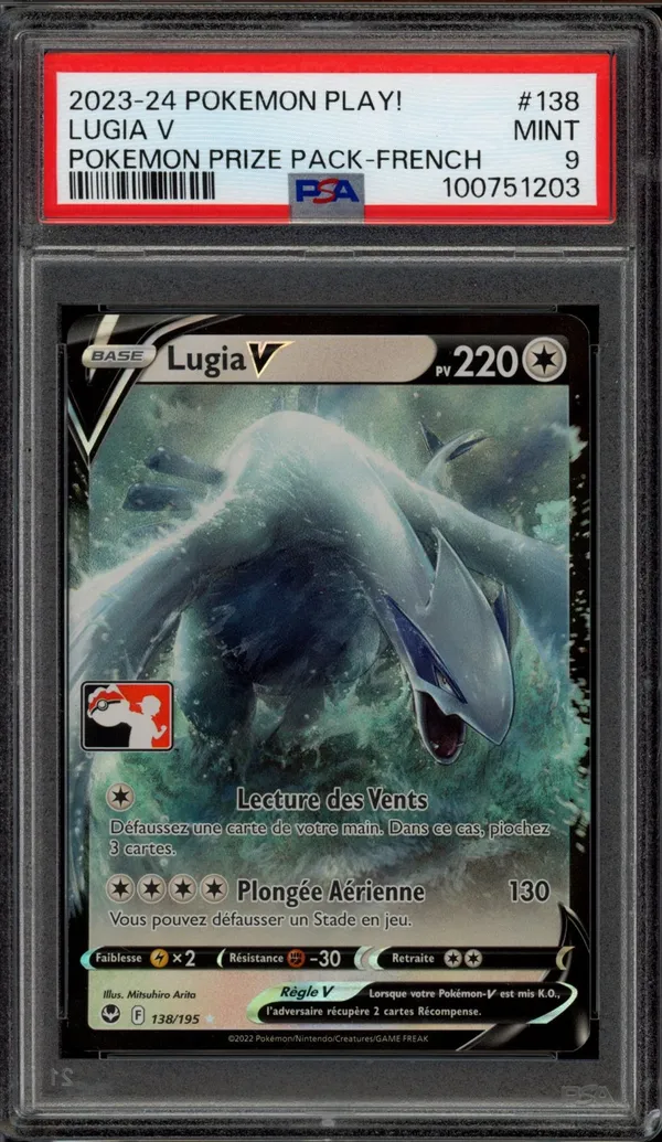 PSA 9 Lugia V Pokémon Play !