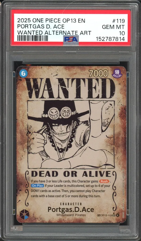 PSA 10 Portgas D. Ace