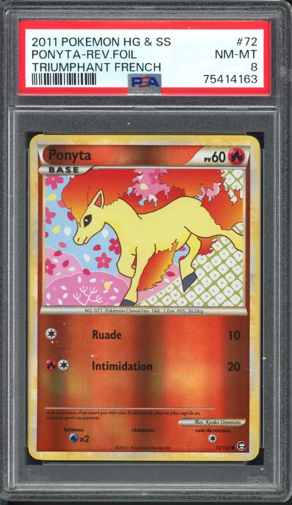 PSA 8 Ponyta Reverse