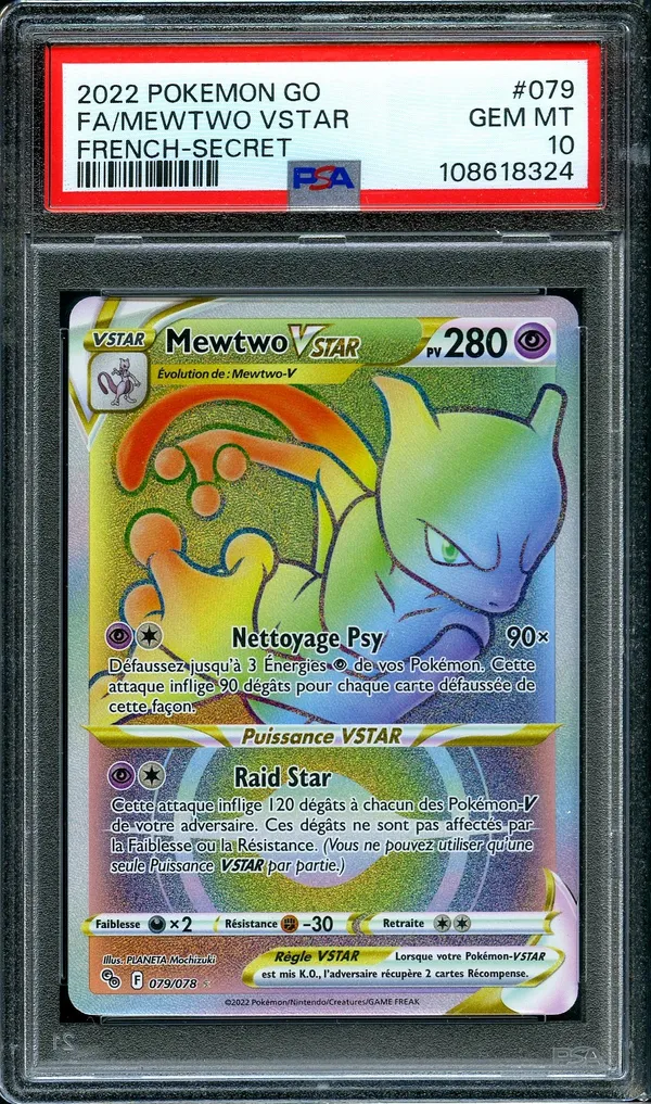 PSA 10 Mewtwo VStar Rainbow