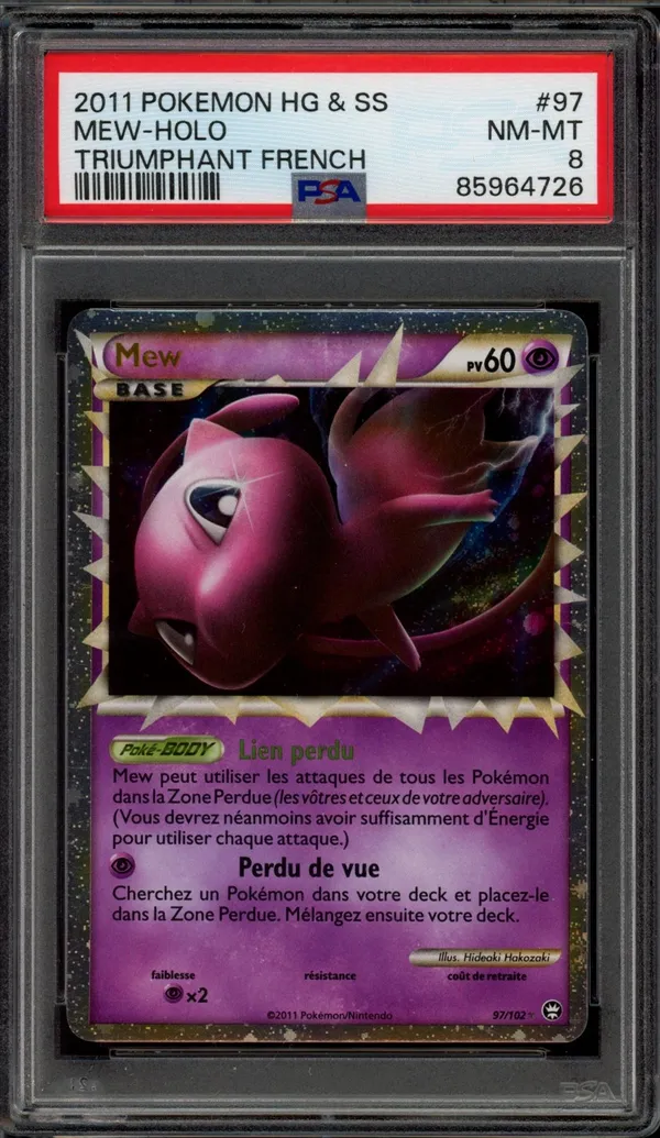 PSA 8 Mew Holo Prime