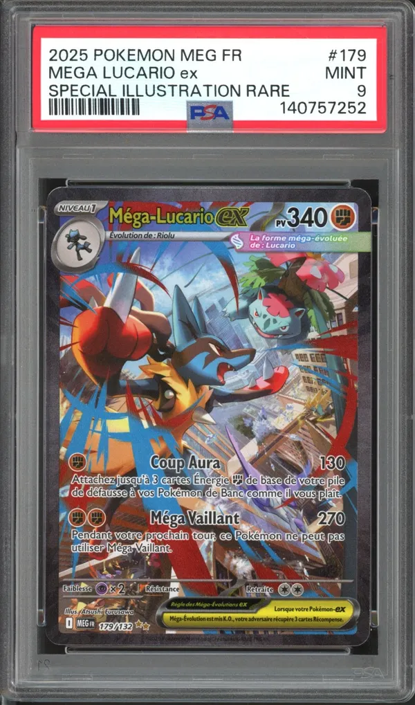PSA 9 Méga-Lucario Ex
