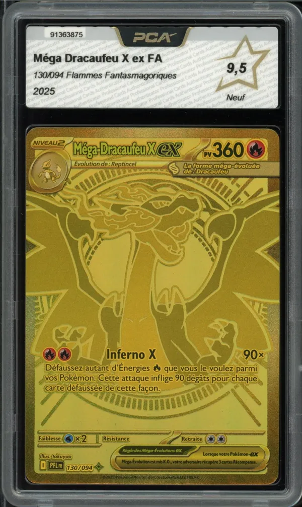 PCA 9.5 Méga-Dracaufeu X Ex Gold