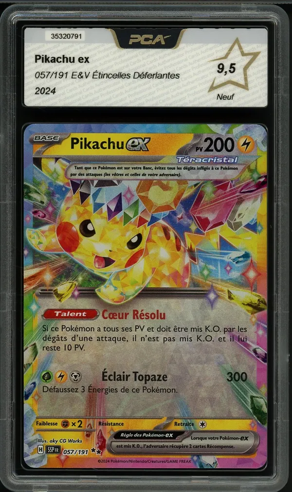 PCA 9.5 Pikachu Ex