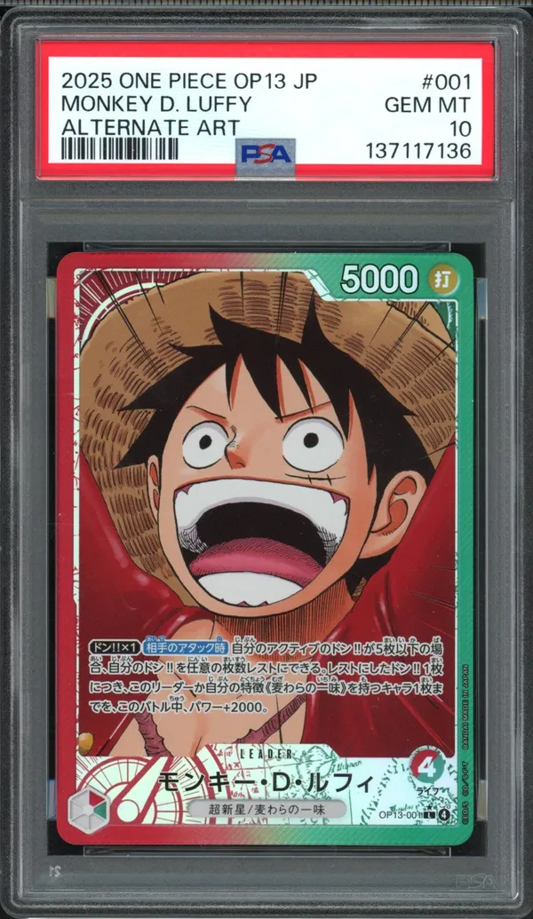 PSA 10 Monkey D.Luffy
