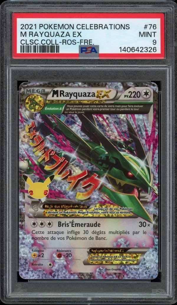 PSA 9 Méga Rayquaza Ex