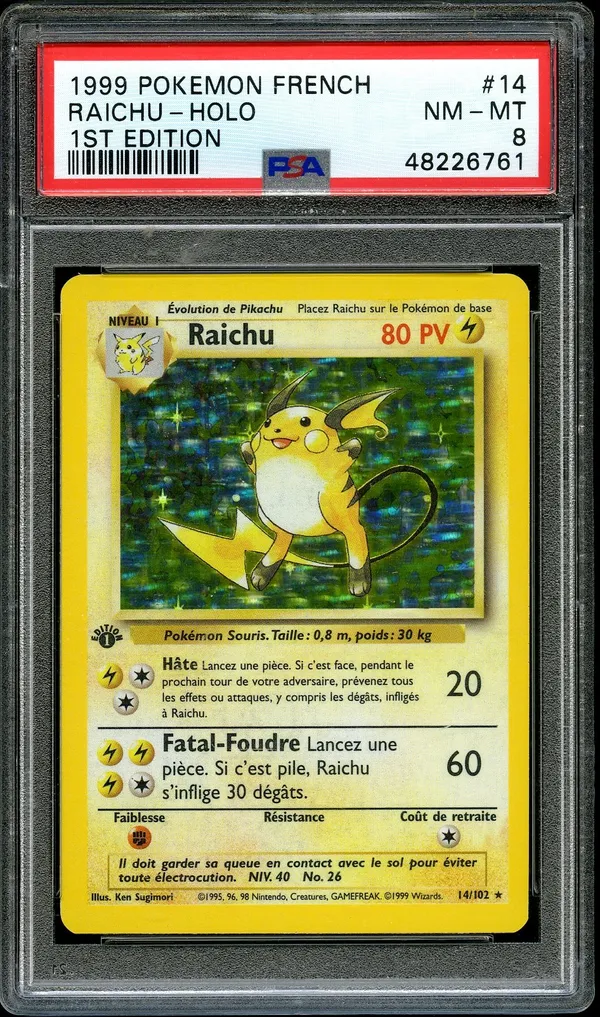 PSA 8 Raichu Holo