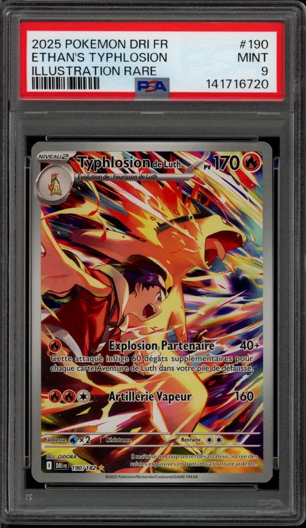 PSA 9 Typhlosion de Luth
