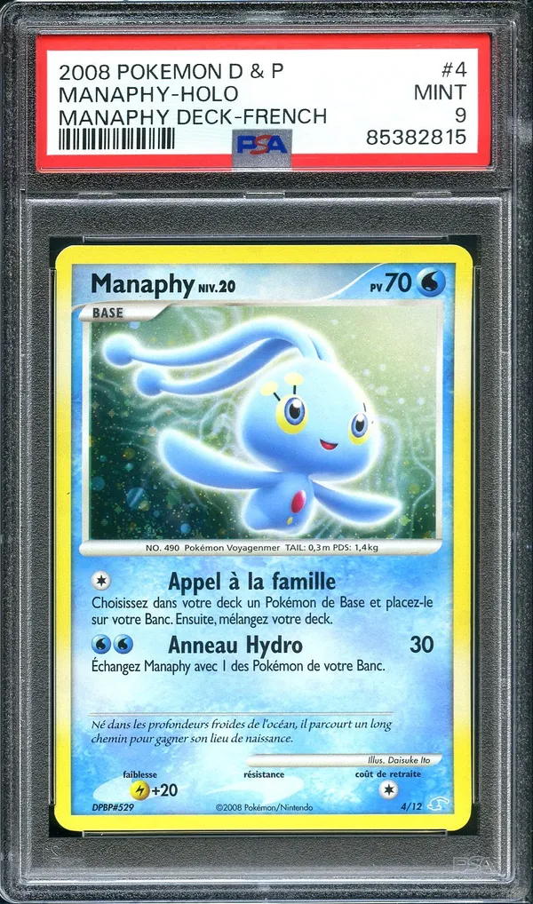 PSA 9 Manaphy Holo
