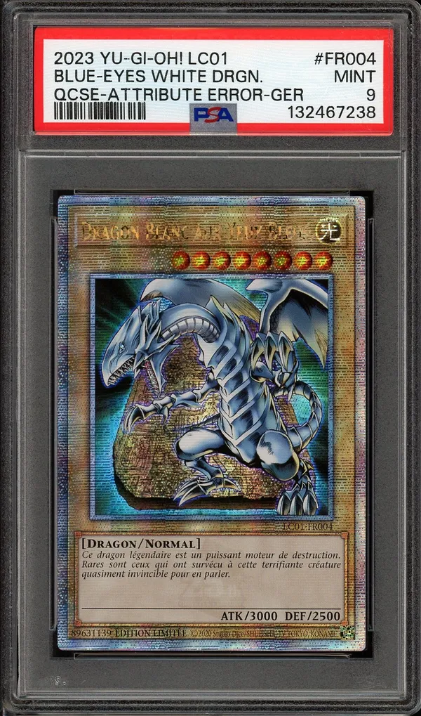 PSA 9 Dragon Blanc Aux Yeux Bleus