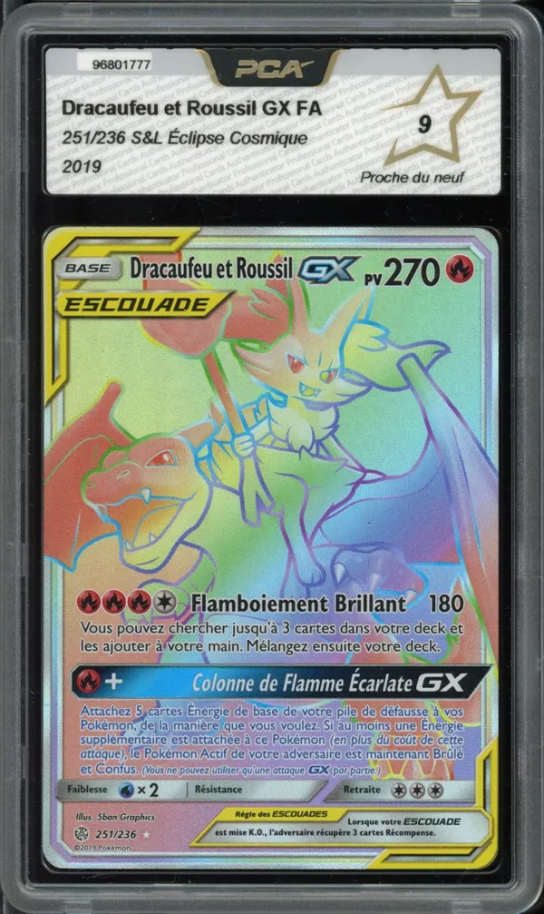 PCA 9 Dracaufeu et Roussil Gx Rainbow