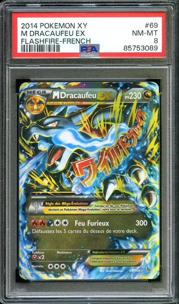PSA 8 Méga Dracaufeu Ex