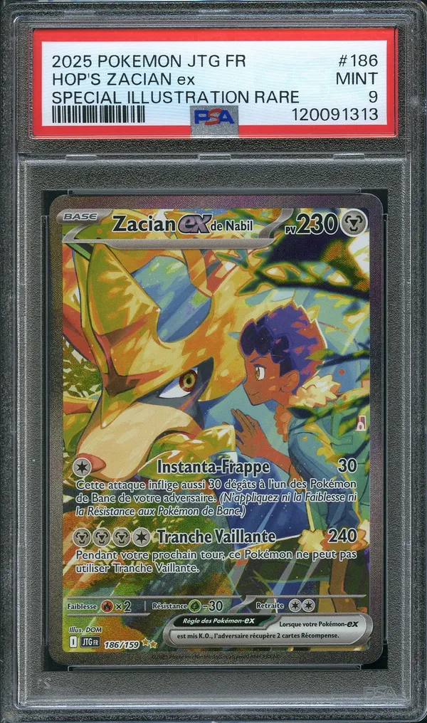 PSA 9 Zacian Ex de Nabil
