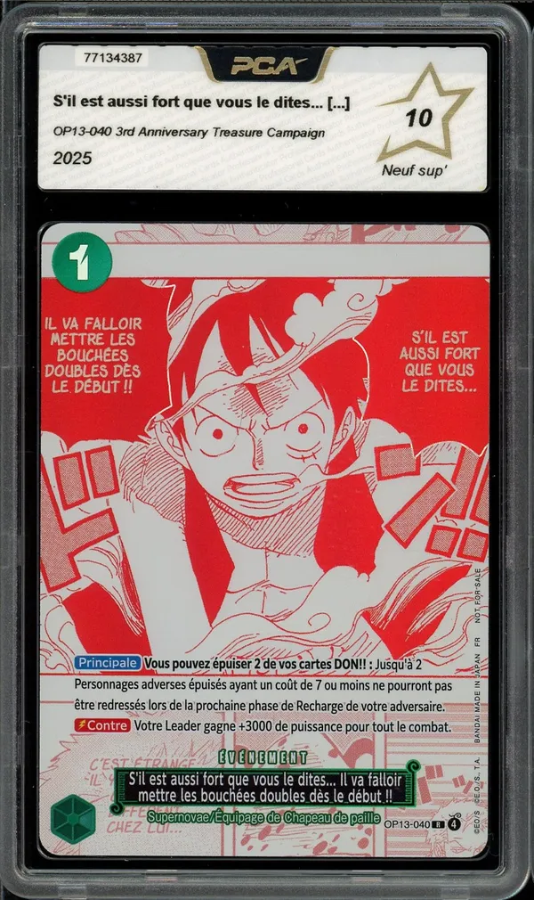 PCA 10 S'il est aussi fort que vous le dites...