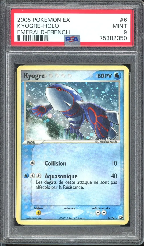 PSA 9 Kyogre Holo