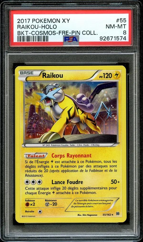 PSA 8 Raikou Holo