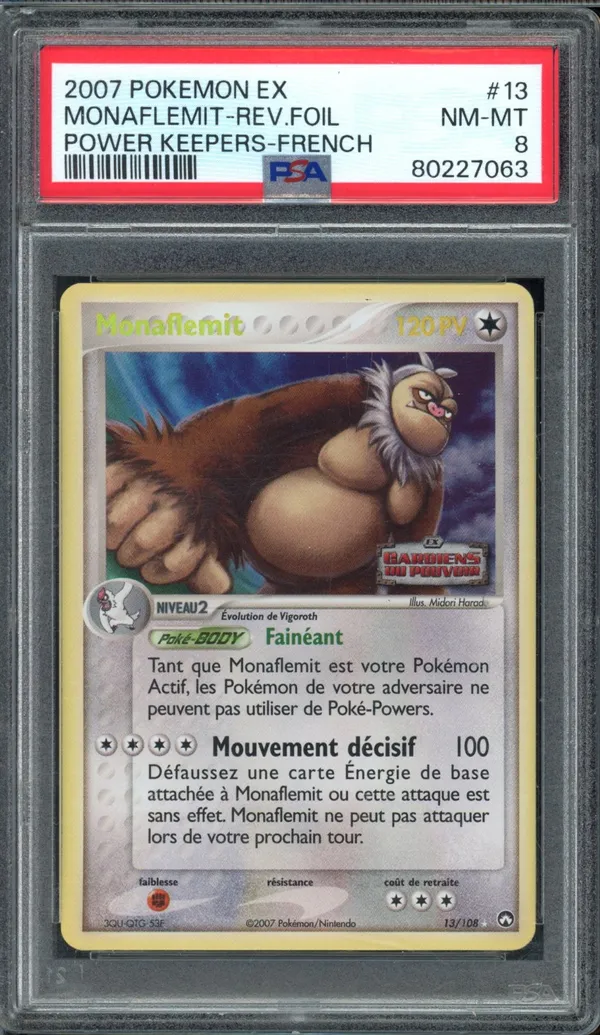 PSA 8 Monaflemit Holo Reverse