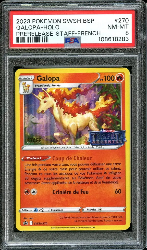 PSA 8 Galopa Prerelease Staff