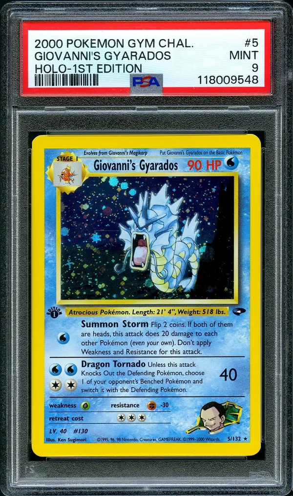 PSA 9 Giovanni's Gyarados Holo