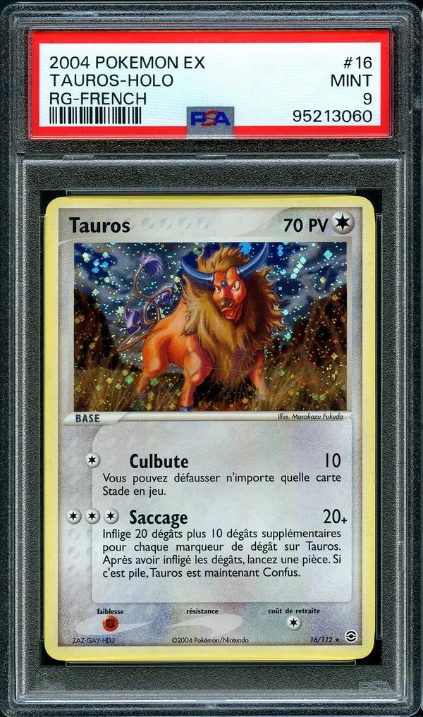 PSA 9 Tauros Holo