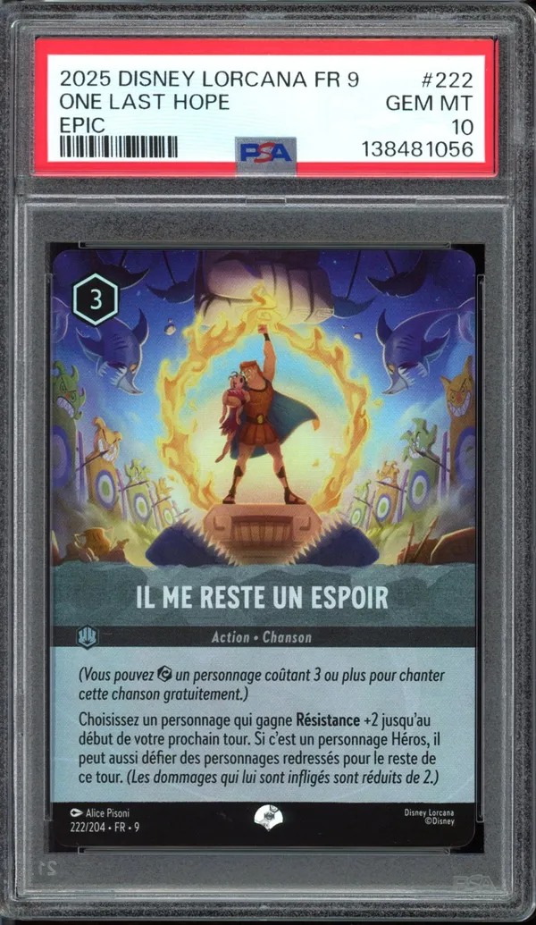 PSA 10 Il me reste un espoir