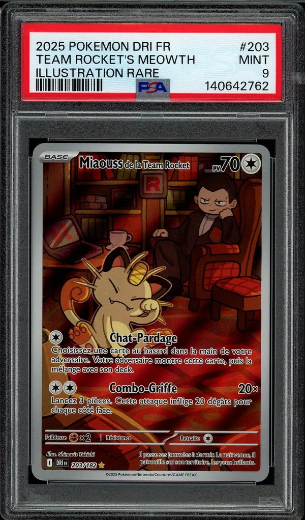 PSA 9 Miaouss de la Team Rocket