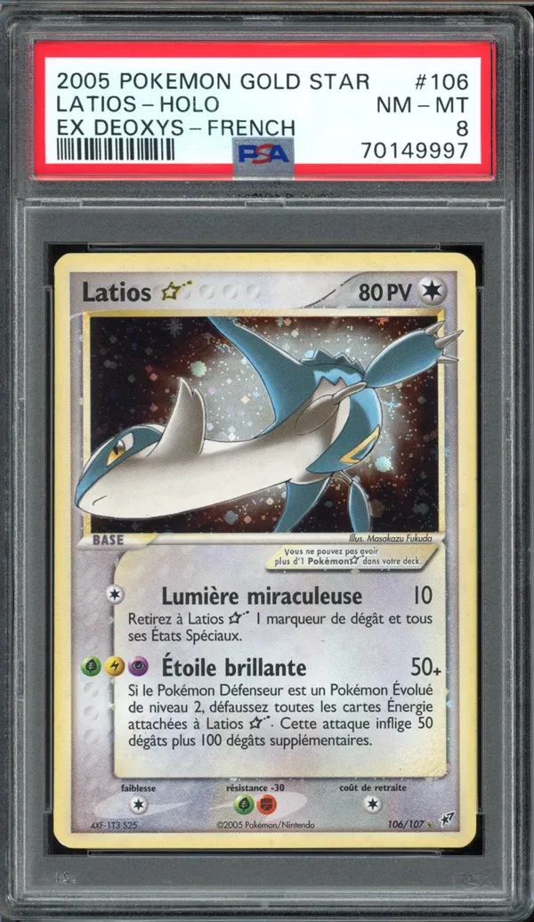 PSA 8 Latios Gold Star