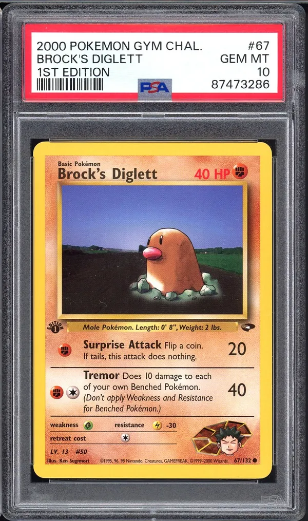 PSA 10 Brock's Diglett