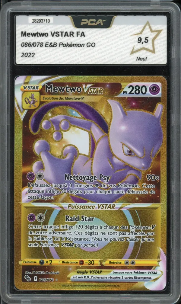 PCA 9.5 Mewtwo VStar Gold