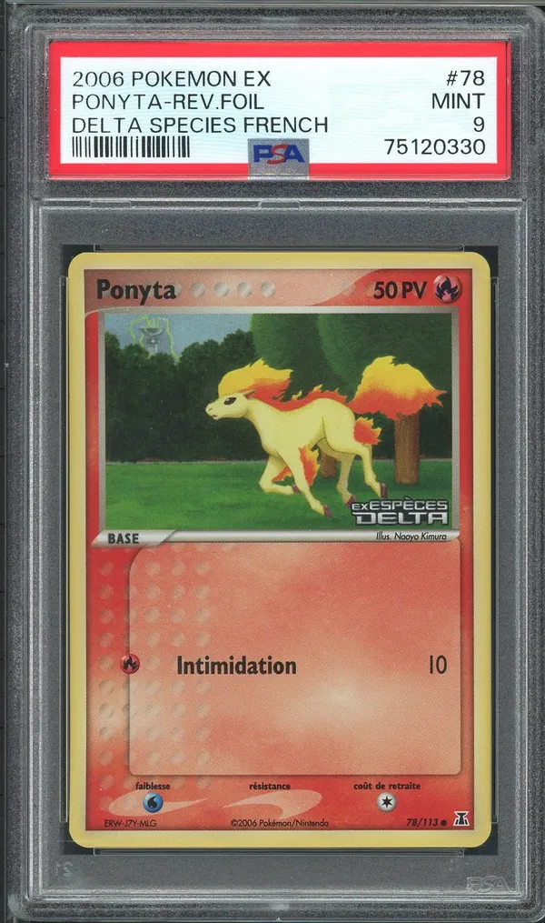 PSA 9 Ponyta Reverse