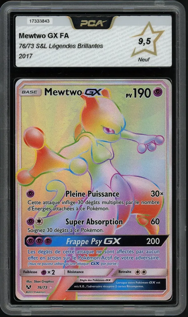 PCA 9.5 Mewtwo Gx Rainbow
