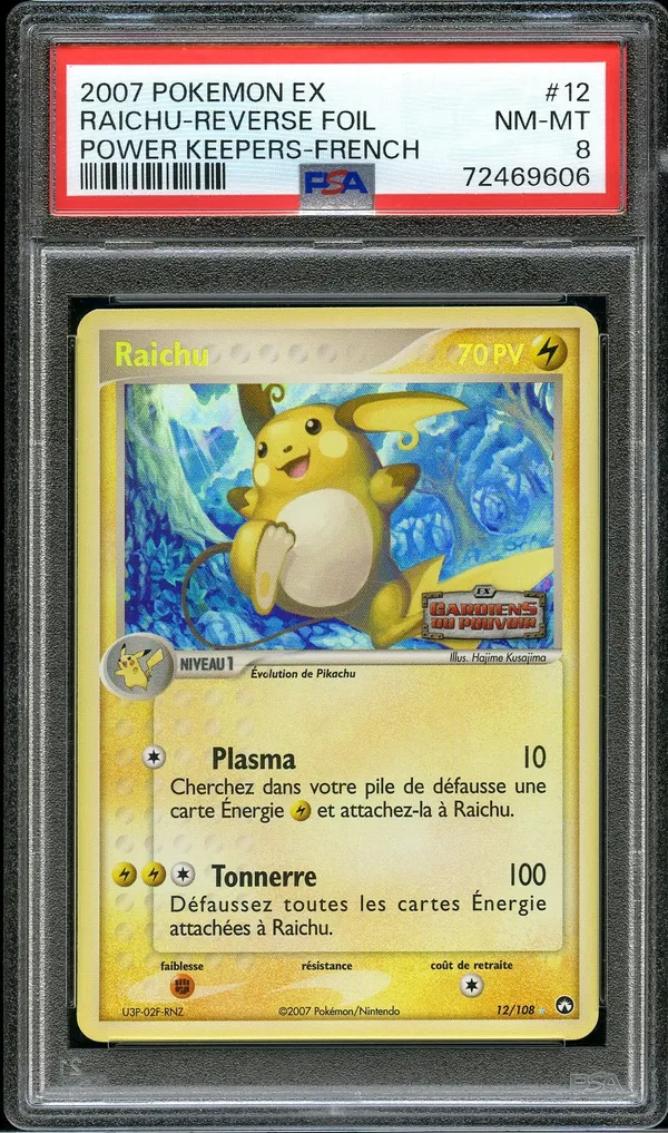PSA 8 Raichu Holo Reverse