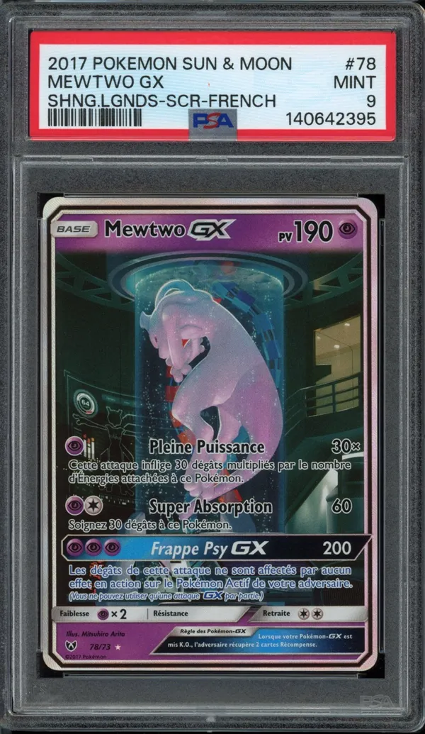 PSA 9 Mewtwo Gx