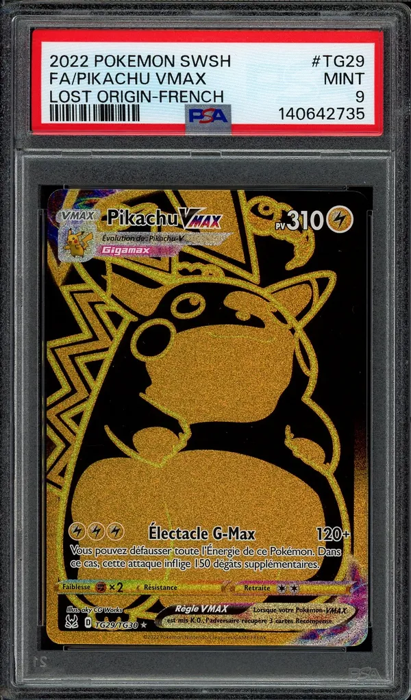 PSA 9 Pikachu VMax Gold