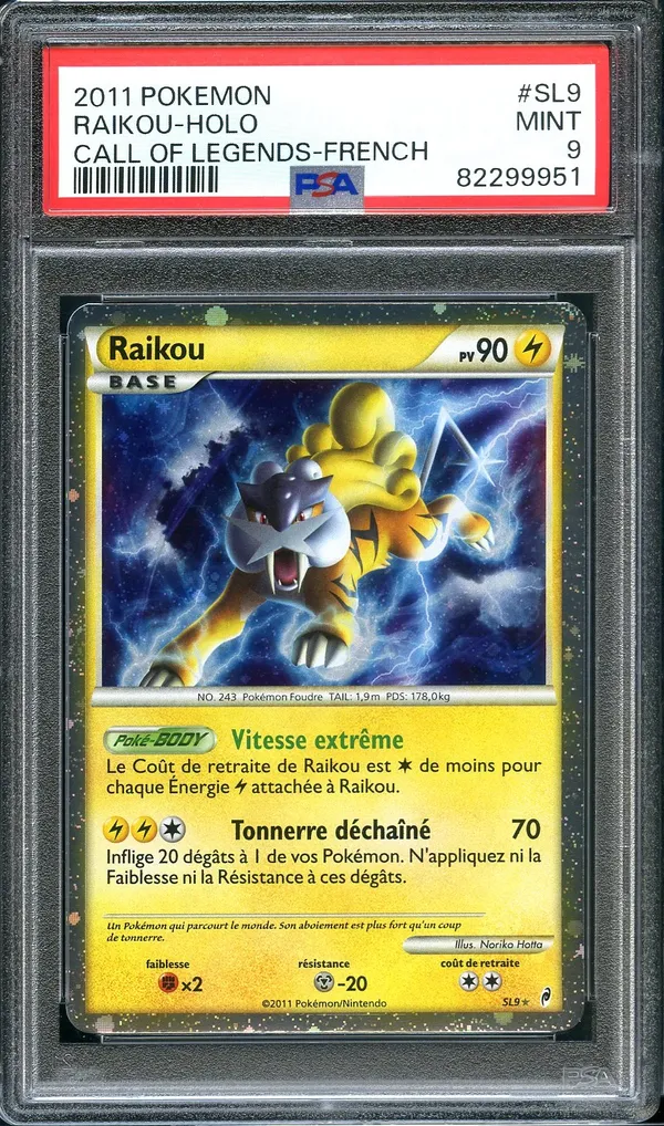 PSA 9 Raikou Holo