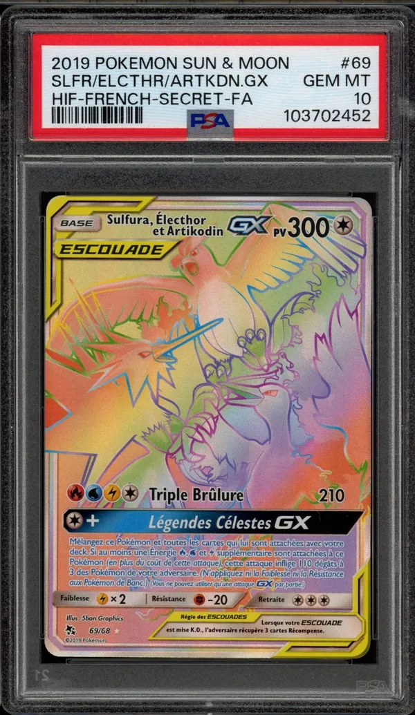 PSA 10 Sulfura, Électhor et Artikodin Gx Rainbow
