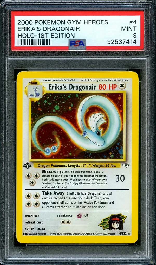 PSA 9 Erika's Dragonair Holo