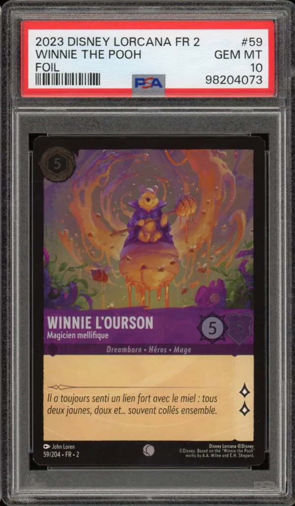 PSA 10 Winnie L'Ourson Foil