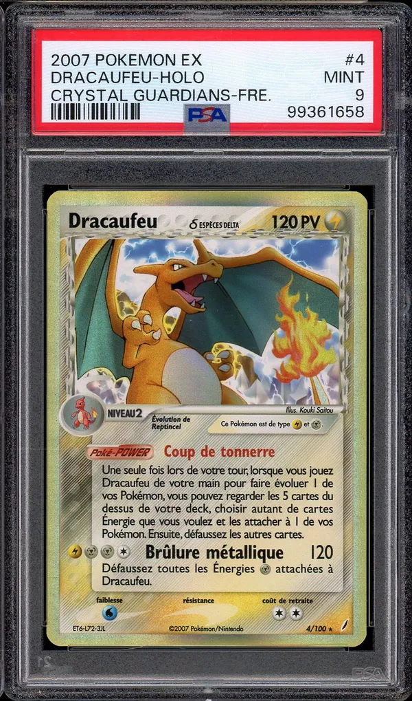 PSA 9 Dracaufeu Holo