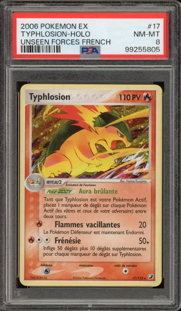 PSA 8 Typhlosion Holo