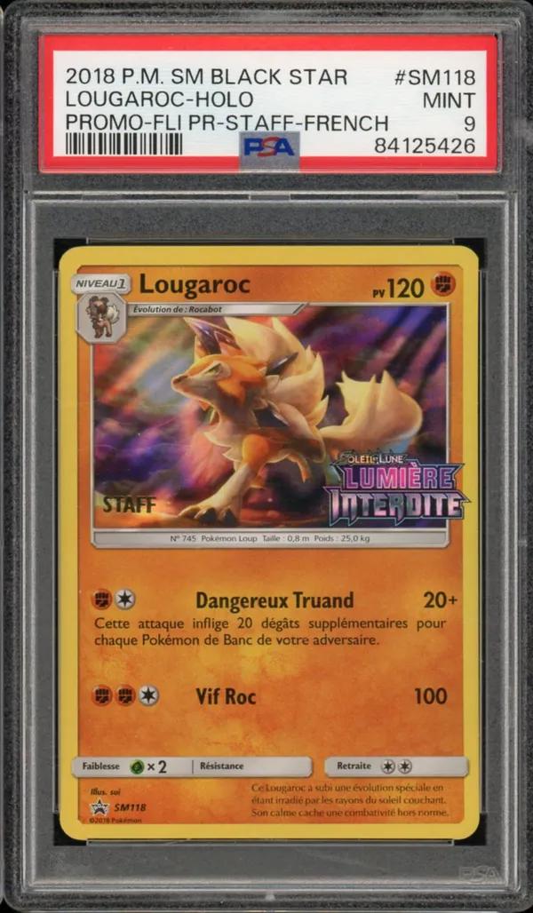 PSA 9 Lougaroc Holo Staff