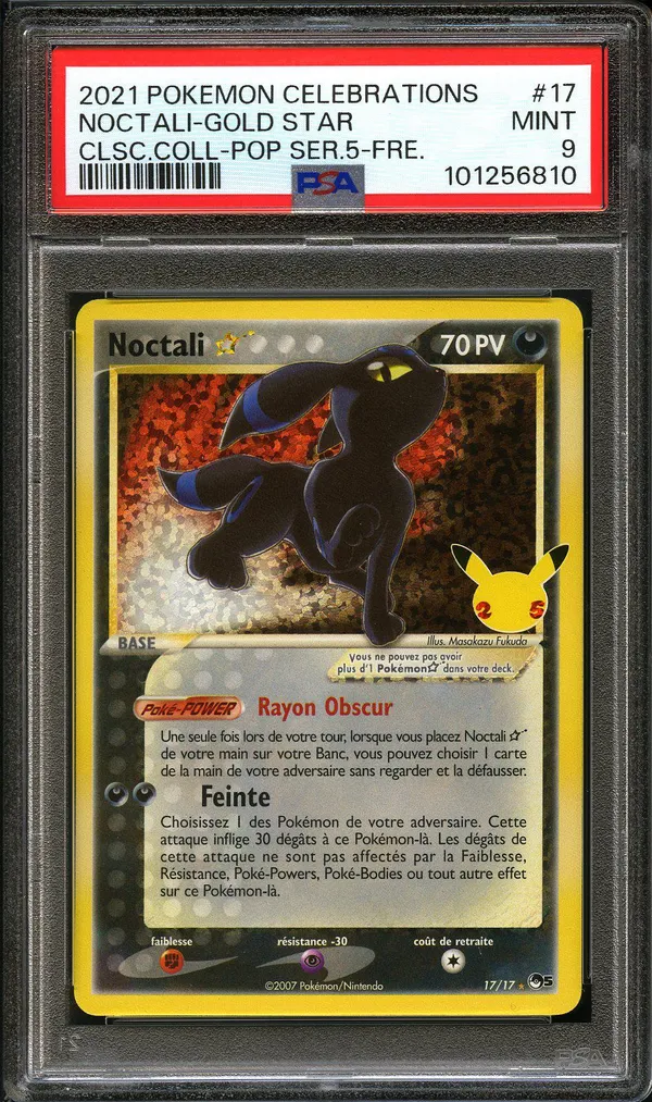 PSA 9 Noctali Gold Star