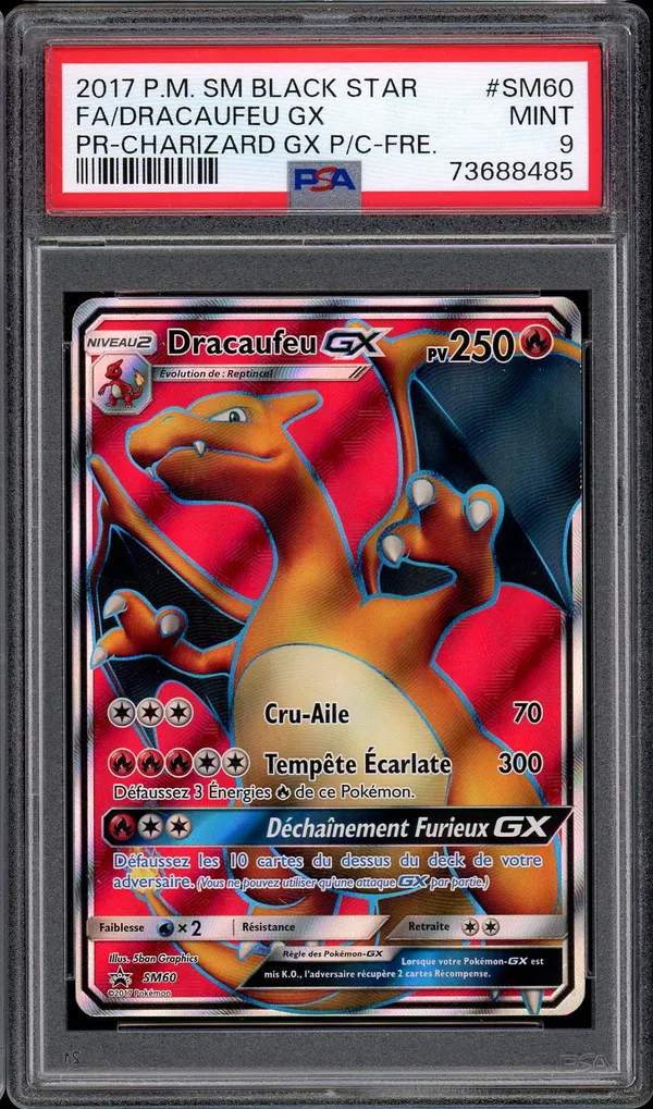 PSA 9 Dracaufeu Gx