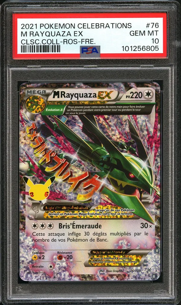 PSA 10 Méga Rayquaza Ex