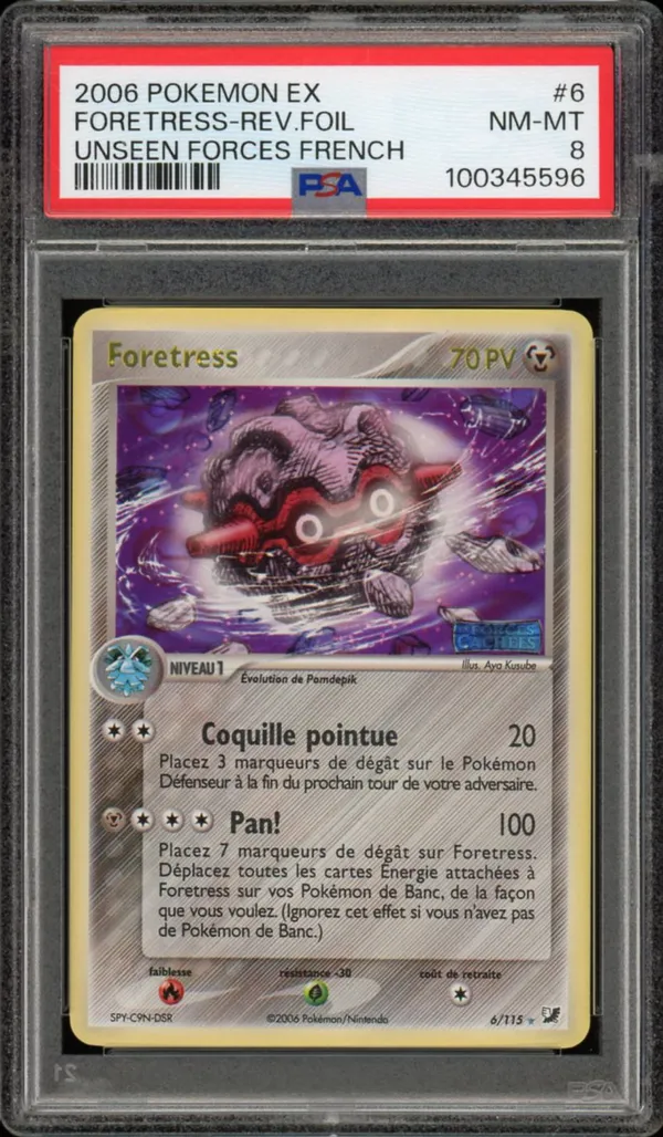 PSA 8 Foretress Holo Reverse