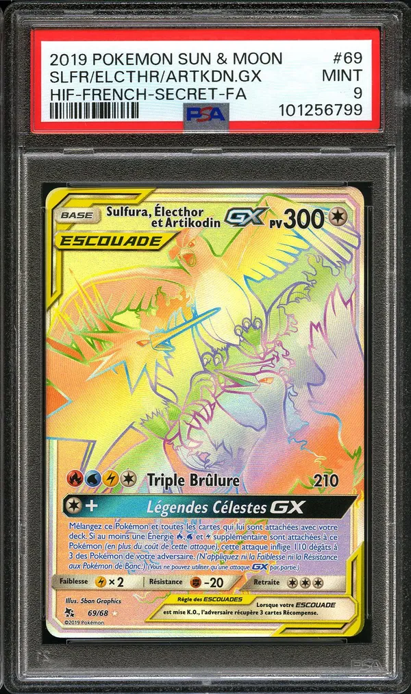 PSA 9 Sulfura, Électhor et Artikodin Gx Rainbow
